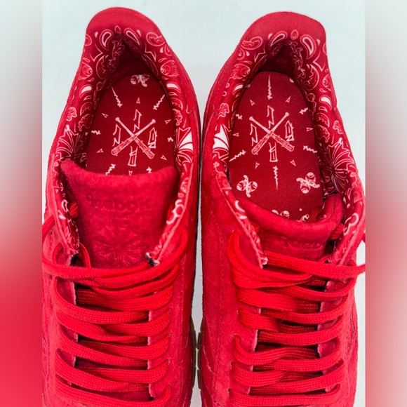 NWOT 26,5 cm Genuine suede red bright sneakers reebok EUR 41, M 8,5, W 9,5 - Picture 14 of 16